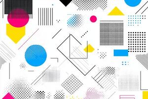 Abstract geometric pattern with geometric shapes and lines photo