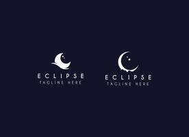 Eclipse Serenity in a Minimalist Logo Design vector