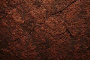 Dark Red Orange Brown Rock Texture with Cracks Close Up of Rough Mountain Surface Stone Granite Background for Design and Nature Concepts photo