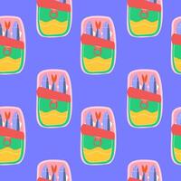 Seamless pattern with hand drawn sprats vector