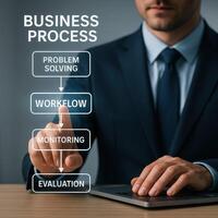 Business Process with Flowchart and Hierarchy Management for Corporate Problem Solving and Quality Control photo