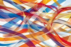 Abstract background with colorful lines and shapes photo