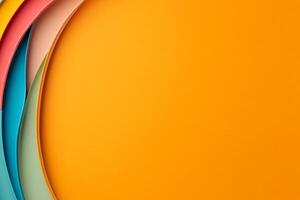 Colorful paper background with curved lines photo
