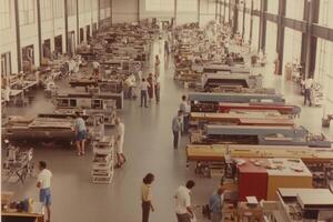A factory with people working in it photo