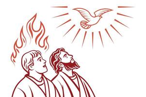 Minimalist Illustration of the Holy Spirit vector