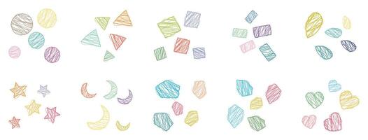 Scribble Scatter with Tangled Line Fill vector