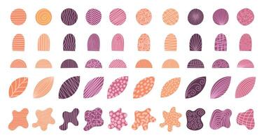 Doodle Random Shape with Ornament Pattern vector