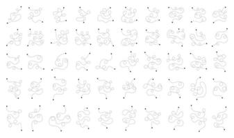Dashed Line Path with Dots vector