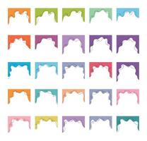 Blob Wavy Corner Frame with Line vector