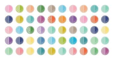 Circle with Pattern Badge Collection vector