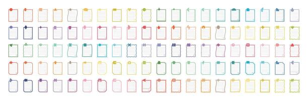 Notes with Geometric Shape Ornament Portrait Resolution vector