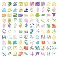 Marker Abstract Shape Doodle Scribble Scrapbook Ornament vector