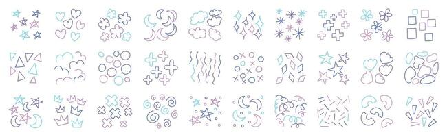 Abstract Simple Shape Scatter Doodle vector
