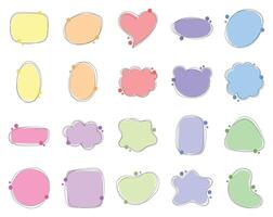 Blob Text Box Banner with Frame and Background vector