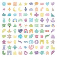 Doodle Shape with tangled line Fill vector