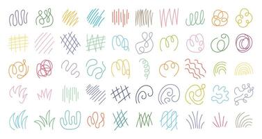 Abstract Scribble Doodle Line vector