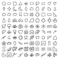 Multiple Lines Doodle Random Shape vector