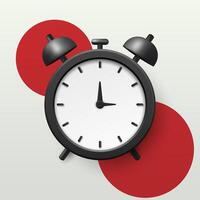 3D illustration of a chrome alarm clock icon with clear clock face, minute and second hands, symbolizing time, accuracy, deadline, reminder, and countdown in a modern design. Not AI. vector