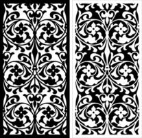 Symmetric floral design with arabesque pattern vector