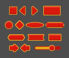 Graphical user interface elements for a game. vector