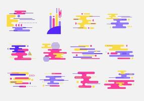 Colorful abstract shapes in various geometric patterns. vector