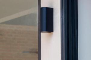 Modern lamp in a house. photo