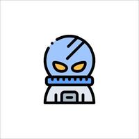 An astronaut icon with a helmet on vector