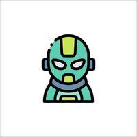 A cartoon character in a green and yellow suit vector