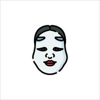 A white mask with black eyes on a white background vector