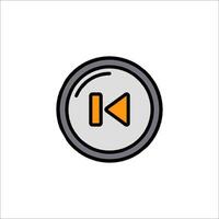 Play button icon in a round button vector