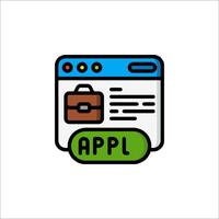 Applicant tracking system icon illustration vector