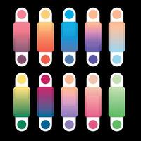 Colorful gradient set collection. colorful gradient pack vector