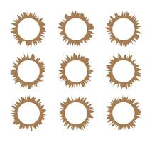 Empty frame stamp. Set stamp grunge isolated on white background. vector