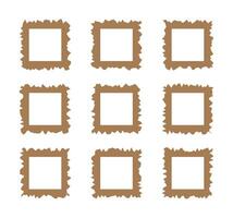 ripped paper frames isolated on white background. vector