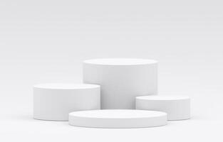White product display podium in studio room, for display presentation13 photo