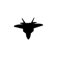 Silhouette of the Jet Fighter, Fighter aircraft are military aircraft designed primarily for air-to-air combat. Flat and Editable vector
