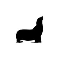 Silhouette or the Pinnipeds or seals, can use for Logo, Pictogram, Aquatic Animal, Poster or Graphic Design Element. Editable vector