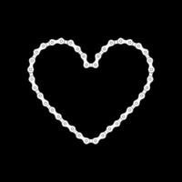 Heart Shape, Love Icon Symbol, Composed by Silhouette of the Chain of the Motor, Motorcycle, Bike, Bicycle or Machine, can use for Logo Type, Apps, Website, etc. vector