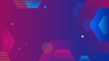 Creative abstract background with geometric element. Blue, orange, yellow, purple, and pink gradient background. Modern geometric background. Shapes background. Gradient background vector