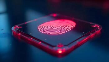 Enhancing Security With Biometric Precision The Glow of Modern Technology photo