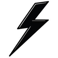 lightning a black and white on a white background vector