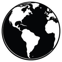 World map drawing, world silhouette white background illustration vector