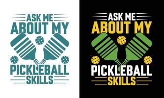Pickleball Game Tshirt Design Sports Typography. Use for shirts, mugs, stickers, cards, etc. vector