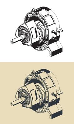 Wankel rotary engine design illustrations