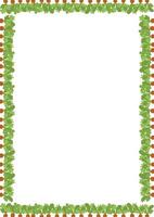 Carrots harvesting frame. Hello autumn, thanksgiving decoration. Frame with empty space for your text vector