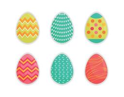 Playful Patterned Easter Egg Collection vector