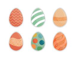 Pastel Patterned Soft Easter Eggs vector