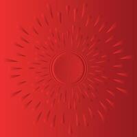 Red motion Explosion pattern circle isolated on red background. Circular spiral vortex logo symbol illustration vector