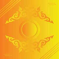 Creative geometric colorful Yellow Gradient abstract background with vintage pattern vector