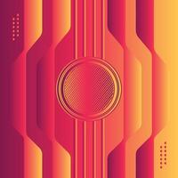 Abstract dark orange and red technology geometric background. Modern futuristic background vector